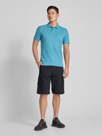 BOSS Orange Slim Fit Poloshirt mit Label-Patch Modell 'Passenger' Ocean 1