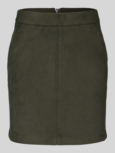 VERO MODA Uitlopende mini-rok van puur katoen model 'DONNADINA' Donkergroen - 2