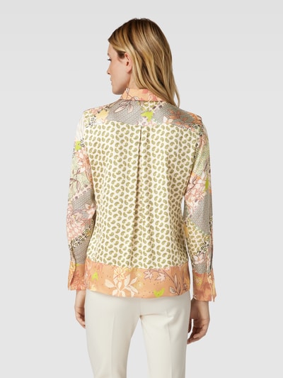 Marc Cain Overhemdblouse met blinde knoopsluiting Oranje - 5