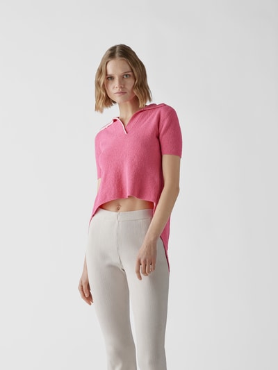 Jacquemus Poloshirt mit Schnürung Pink 4