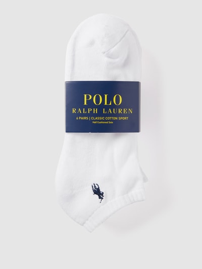 Polo Ralph Lauren Underwear Skarpetki stopki z wyhaftowanym logo w zestawie 6 szt. Biały 3