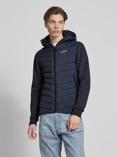 Superdry Gewatteerd jack met capuchon, model 'STORM' Marineblauw - 4