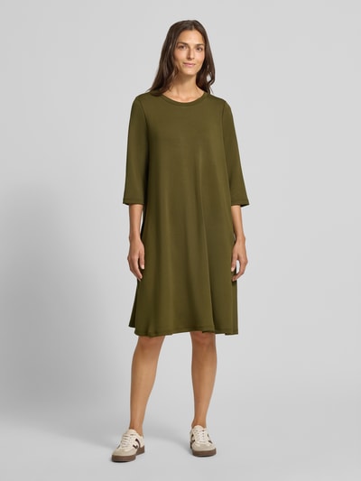 Soyaconcept Sukienka o długości do kolan z okrągłym dekoltem model ‘BANU’ Oliwkowy 4
