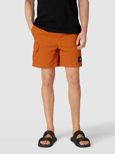 Lyle & Scott Shorts mit Label-Patch Orange 4