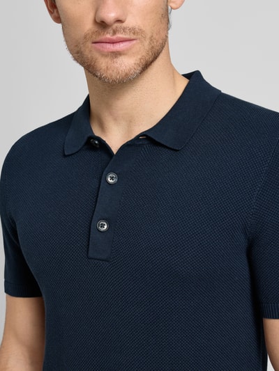 s.Oliver RED LABEL Koszulka polo z czystej bawełny o kroju regular fit Granatowy 3