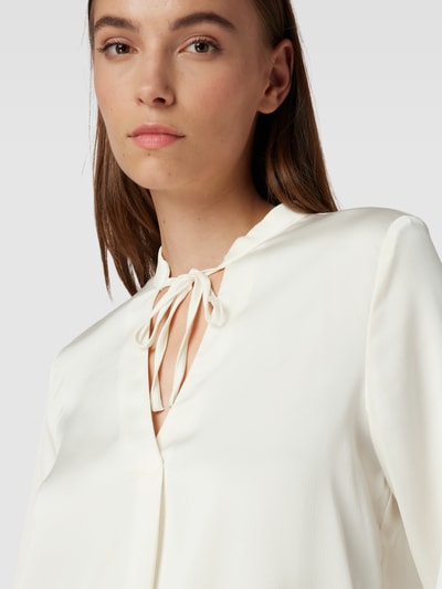 Jake*s Collection Blouse met druppelvormige hals Ecru - 3