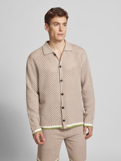 Scotch & Soda Cardigan met gaatjesmotief Lichtgrijs - 4