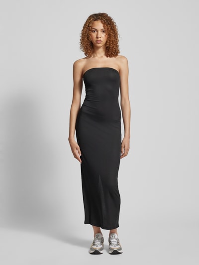 Only Sukienka midi z efektem prążkowania model ‘CLARE’ Czarny 4