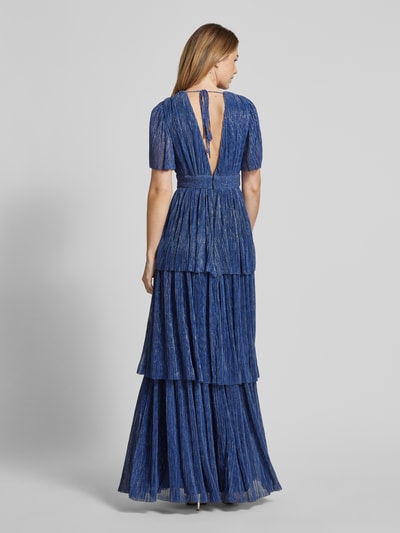 Jake*s Cocktail Abendkleid mit Volants Jeansblau Melange 5