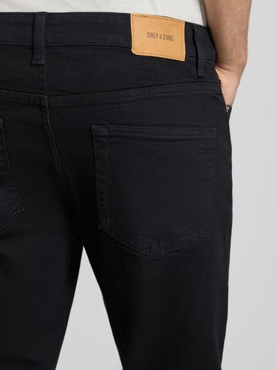 ONLY & SONS Regular Fit Jeans aus Baumwoll-Mix Modell 'WEFT' Black 3