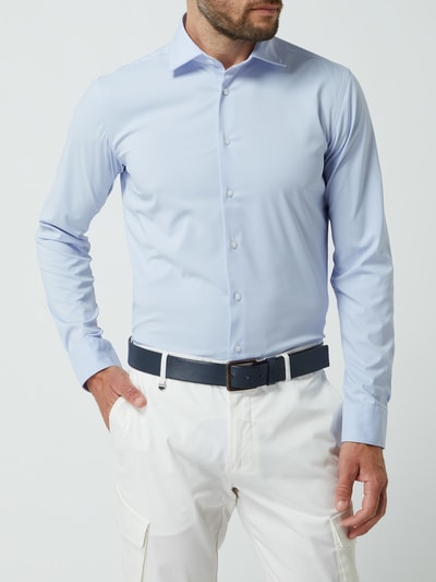 SEIDENSTICKER Slim fit zakelijk overhemd van twill met stretch Bleu - 4