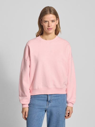 OH APRIL Bluza o kroju oversized z prążkowanymi wykończeniami Różowy 4