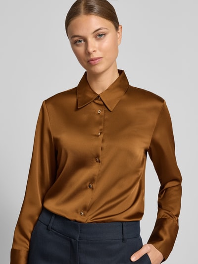 Mango Regular Fit Hemdbluse mit Umlegekragen Modell 'Ideale' Camel 3