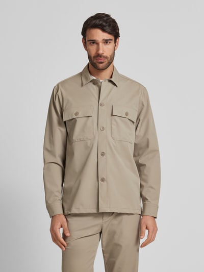 Roy Robson Regular Fit Hemdjacke mit Brustpattentaschen Beige 4