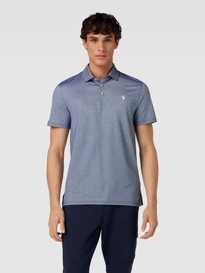 Polo Ralph Lauren Tailored Fit Poloshirt mit Label-Stitching Marine 4