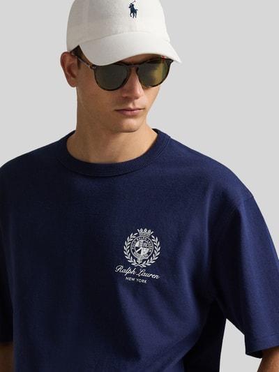 Polo Ralph Lauren T-shirt o kroju regular fit z czystej bawełny Granatowy 3