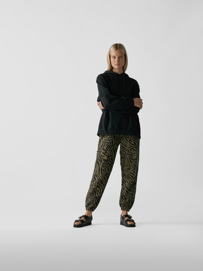 Dundas Sweathose mit Animal-Print Olivgrün 1