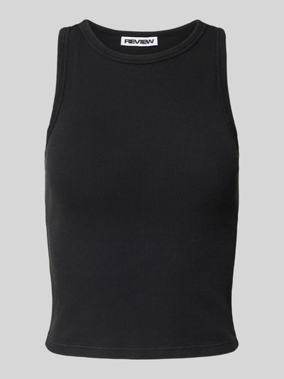 Review Top bluzkowy z ramiączkami na krzyż Czarny 2