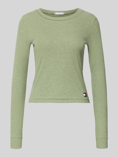 TOMMY HILFIGER Regular Fit Pyjama-Oberteil aus Baumwoll-Mix Hellgruen 1
