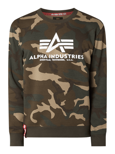 Alpha Industries Sweatshirt met logoprint Olijfgroen - 2