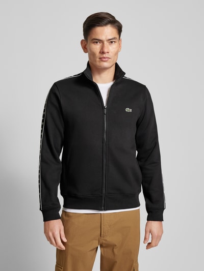 Lacoste Sweatjacke mit Galonstreifen Black 4