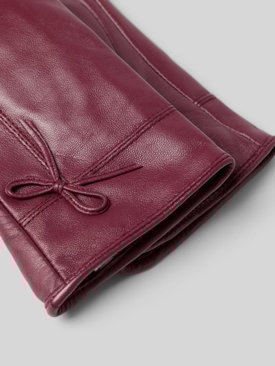 FI.NE Handschoenen in leerlook Bordeaux - 3