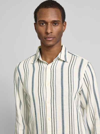 MCNEAL Tailored Fit Freizeithemd mit Kentkragen Dunkelblau 3