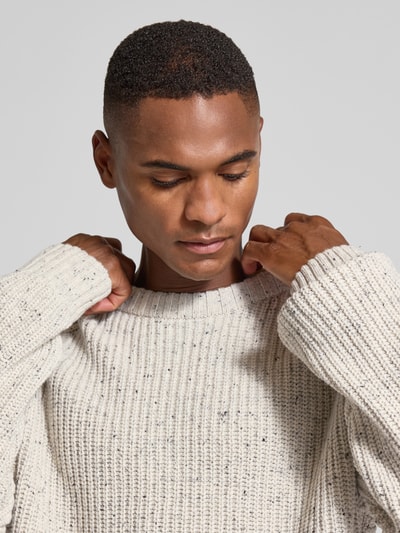 Armedangels Regular Fit Strickpullover aus Baumwoll-Woll-Mix Modell 'KIAANO' Offwhite 3