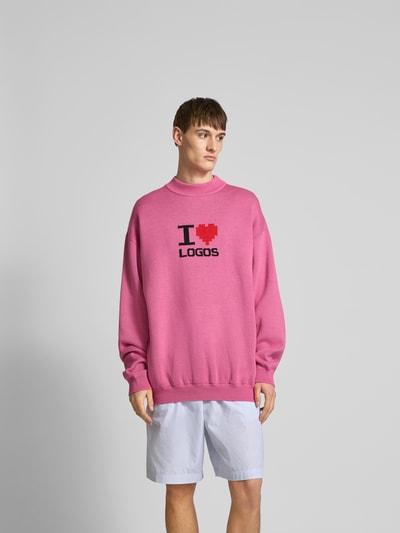 VETEMENTS Oversized Pullover mit Woll-Anteil Pink 4