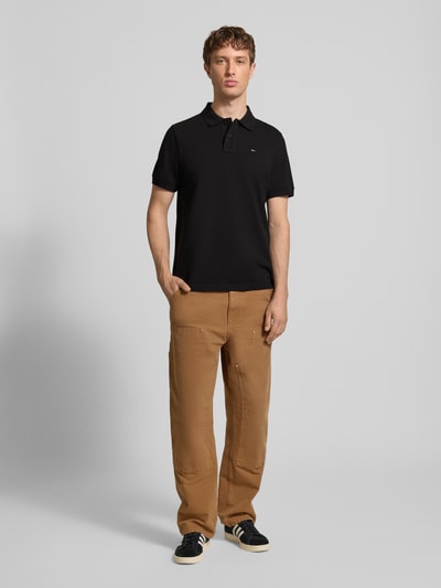 Tommy Jeans Koszulka polo Regular Fit z czystej bawełny Czarny 1