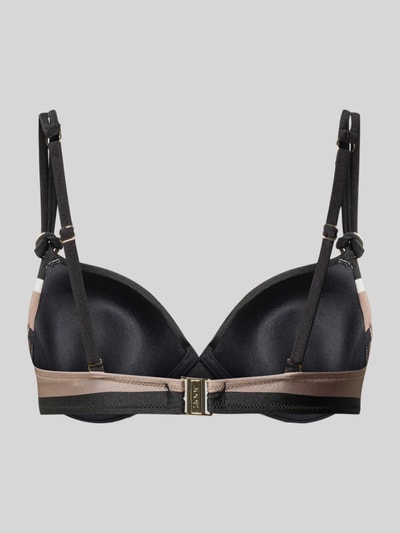 Produktfoto, Bikini-Oberteil im Colour-Blocking-Design von JOOP! Collection, mieszanka materiałów z dodatkiem streczu, dopasowany krój, regulowane ramiączka, design w stylu colour blocking