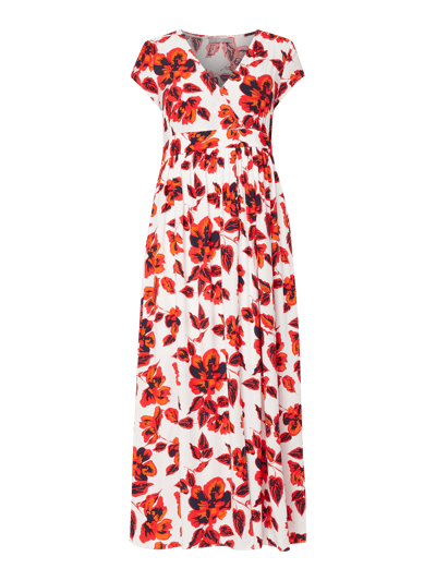 Jake*s Collection Kleid mit floralem Muster Ecru 2