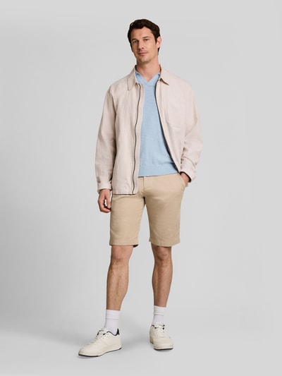 Tom Tailor Koszulka polo z czystej bawełny o wyglądzie dzianiny, krój regular fit Jasnoniebieski 1