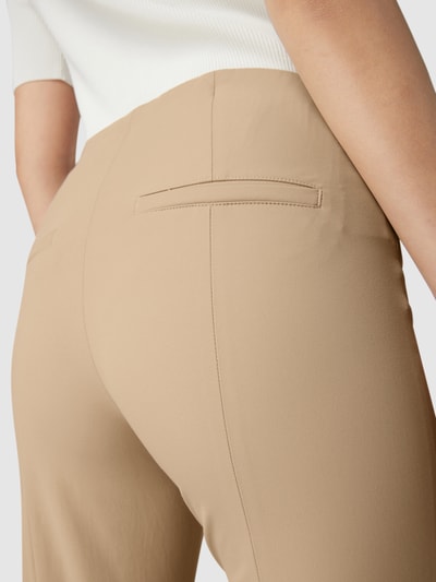 Cambio Verkürzte Mid Rise Bundfaltenhose im Straight Fit Sand 3