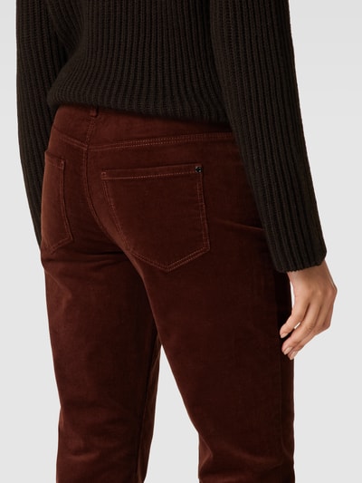 Christian Berg Woman Stoffen broek met 5-pocketmodel Chocoladebruin - 3