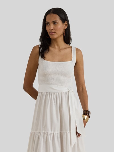 Lauren Ralph Lauren Freizeitkleid aus reiner Baumwolle Weiss 4