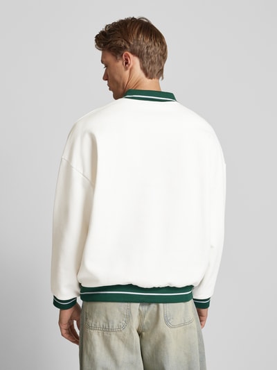 On Vacation Pullover mit Label-Patch Offwhite 5