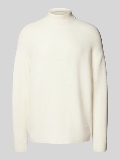 Emporio Armani Strickpullover aus Schurwolle mit Stehkragen Offwhite 2