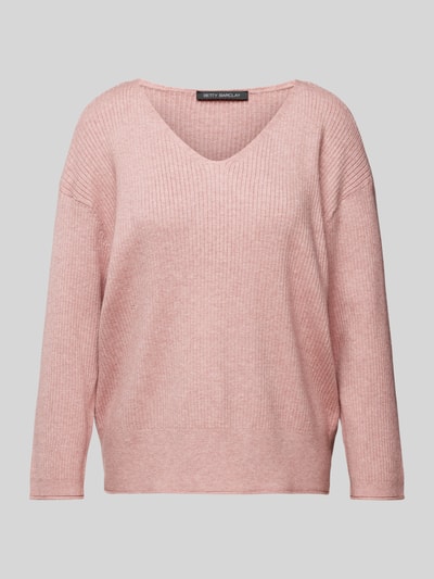 Betty Barclay Gebreide pullover met V-hals Rosé - 2