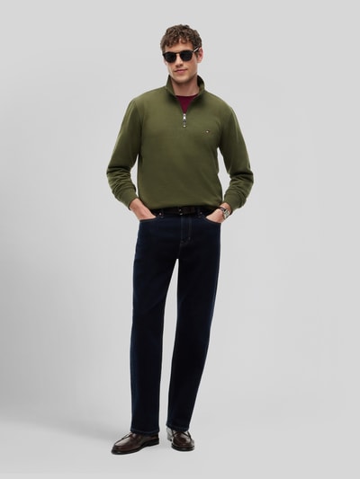 Tommy Hilfiger Regular fit schipperstrui van katoenmix Olijfgroen - 1