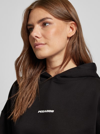 Pegador Oversized Hoodie mit Label-Stitching Modell 'CLARITA' Black 3