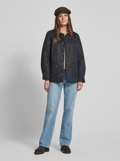 Lauren Ralph Lauren Regenjas met klepzakken, model 'RAIN' Marineblauw - 1