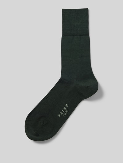 Falke Socken mit Label-Detail Modell 'Tiago' Dunkelgruen 1