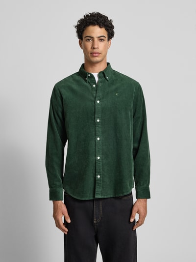 Carhartt Work In Progress Koszula casualowa o kroju regular fit z imitacji sztruksu model ‘Madison’ Ciemnozielony 4