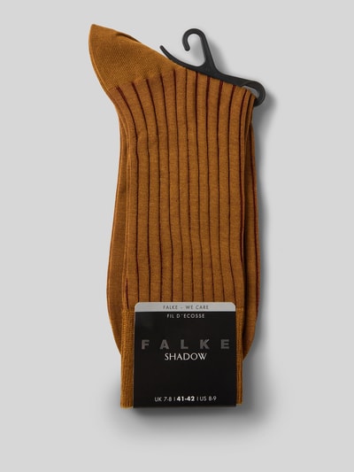 Falke Sokken met labelprint, model 'SHADOW' Mosterdgeel - 3