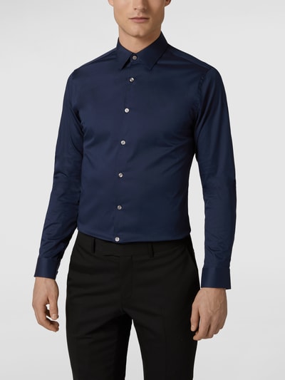 Tiger Of Sweden Super slim fit zakelijk overhemd met stretchgehalte Marineblauw - 4