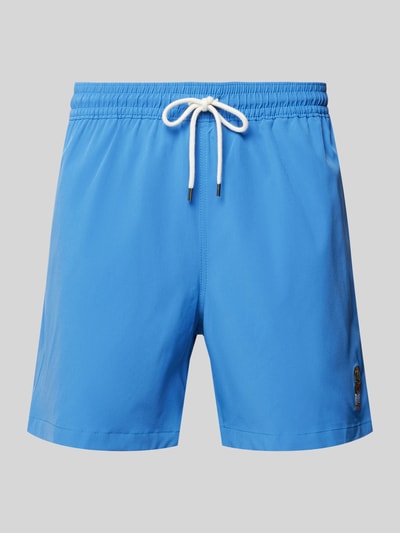 Polo Ralph Lauren Zwembroek met motiefstitching, model 'TRAVELER' Marineblauw - 1