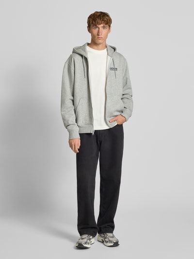 Dickies Sweatjacke mit Känguru-Tasche Modell 'BOLIVAR' Hellgrau Melange 1