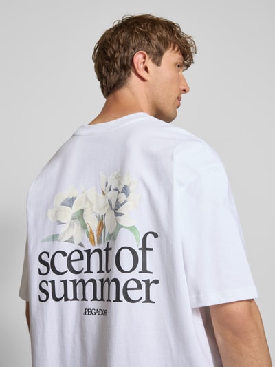 Pegador Oversized T-shirt met labelprint, model 'MILES' Wit - 3