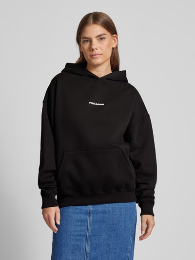 Pegador Oversized Hoodie mit Label-Stitching Modell 'CLARITA' Black 5